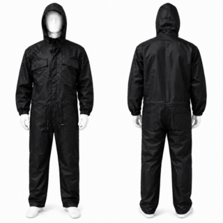 Black Waterproof Overall Kenya with Internal Nylon Lining