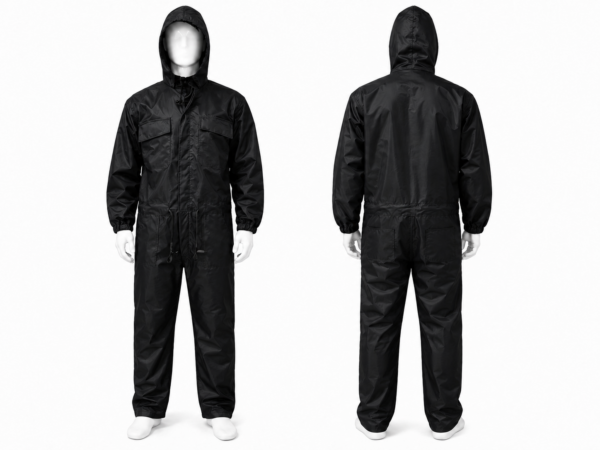 Black Waterproof Overall Kenya with Internal Nylon Lining
