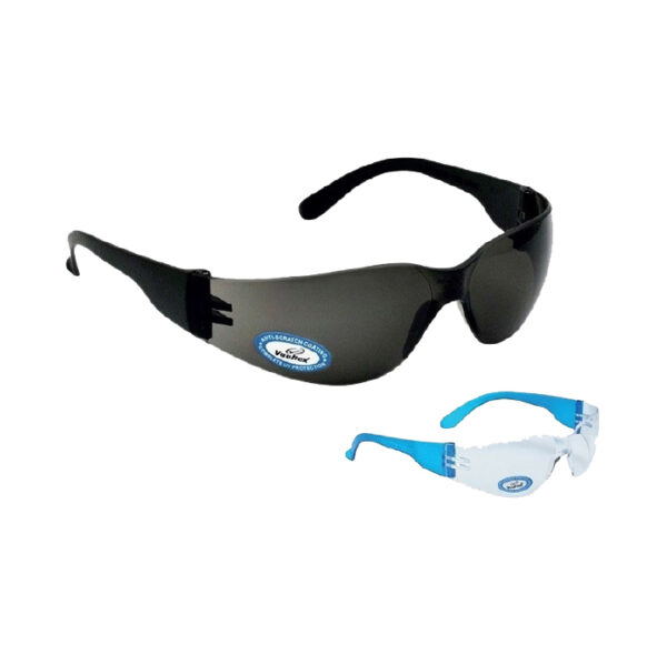 Vaultex V701 safety spectacles in clear and dark anti-scratch polycarbonate lens options