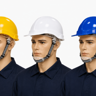Fundi Pro Safety Helmet FP-001 with air vents, adjustable headband and chin strap